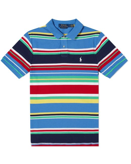 Polo Ralph Lauren Blue Multi Stripe Polo Shirt for men
