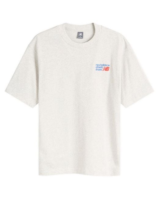 New Balance White Athletics Premium Logo T-Shirt for men