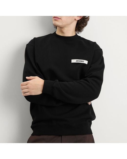 Jacquemus Black Sweatshirt With Logo for men