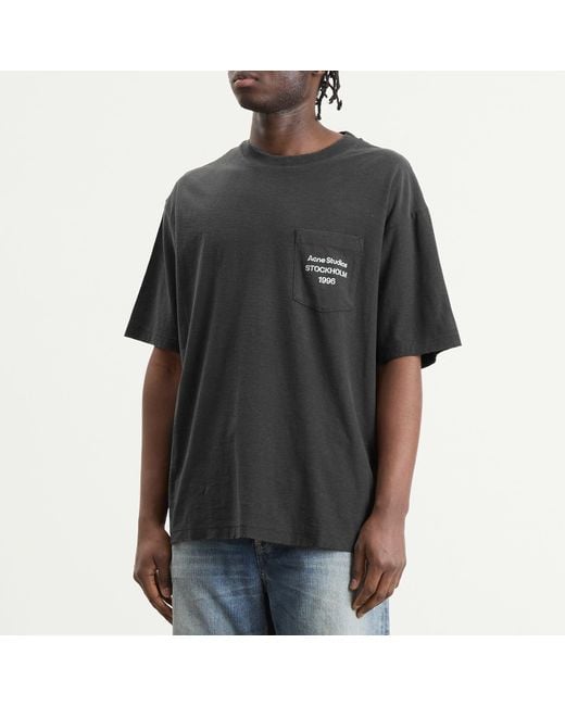 Acne Black Small 1996 Short Sleeve T-Shirt for men