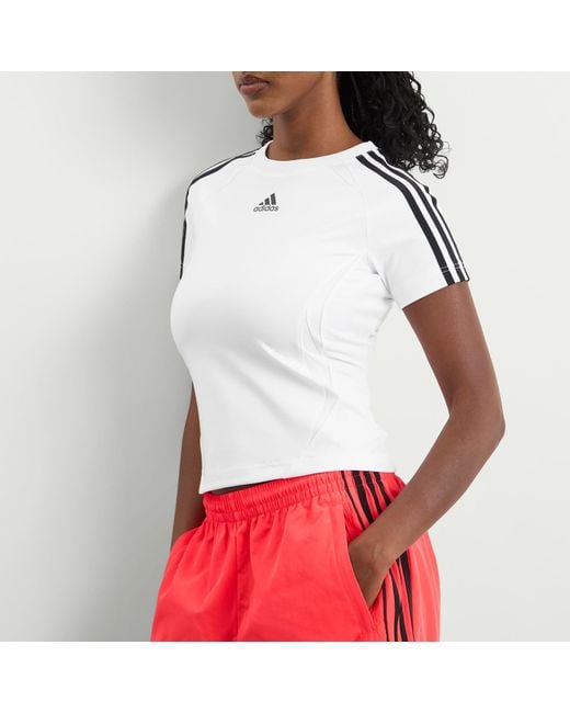 Adidas White Teamgeist Adicolor Slim Jersey