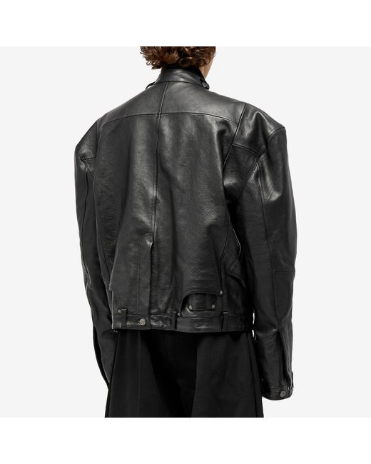 balenciaga leather jacket