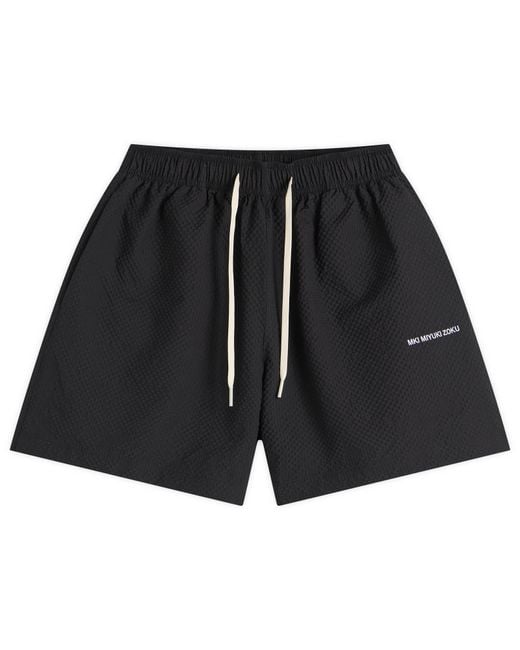 MKI Miyuki-Zoku Black Presented By End. Seersucker Shorts for men