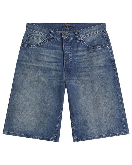 Nudie Jeans Blue Zeb Denim Shorts for men