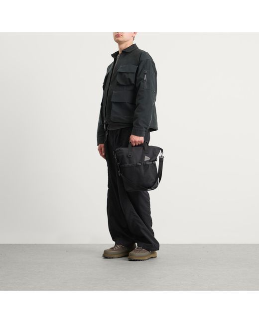 And Wander Black Pe/Co 2-Way Bag for men
