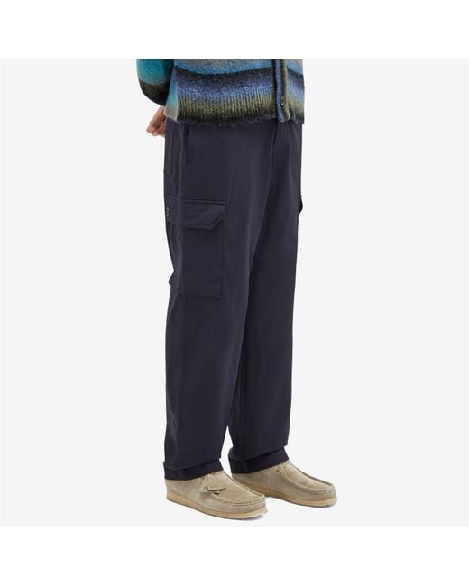 Paul Smith Blue Elastic Waist Cargo Pants for men