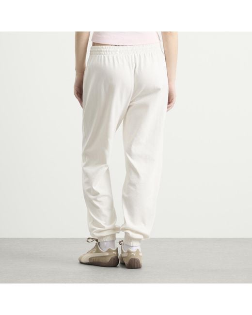 Calvin Klein White Logo Cotton Jersey Jogger