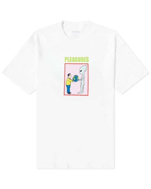 Pleasures White Gift T-Shirt for men