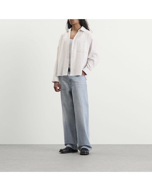 Ronning White End. X Seersucker Shirt for men