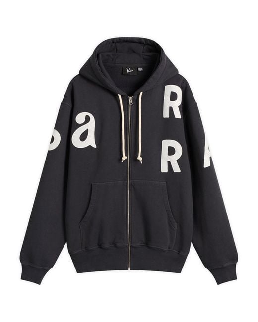 by Parra Black Word Salad Zip Hoodie for men