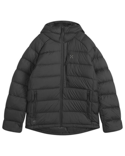 Haglöfs Men's Black Rosson Down Hooded Jacket