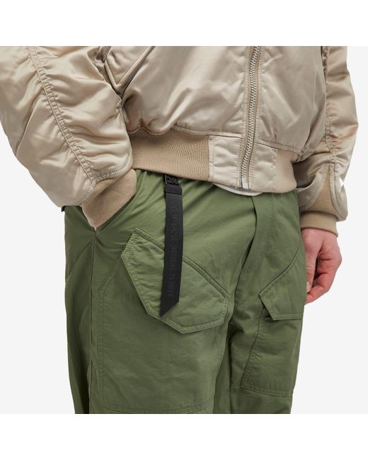 Alpha Industries Green Uv Combat Nylon Trousers for men