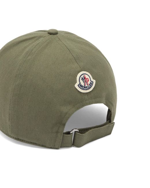 Moncler Green Cotton Archive Cap for men