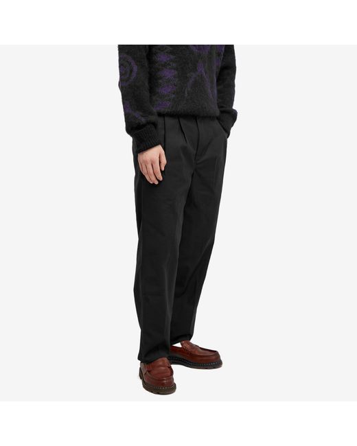 Garbstore Gray Pleated Wide Easy Trousers for men