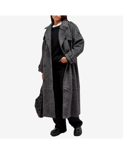 Meotine Gray Bea Wool Coat