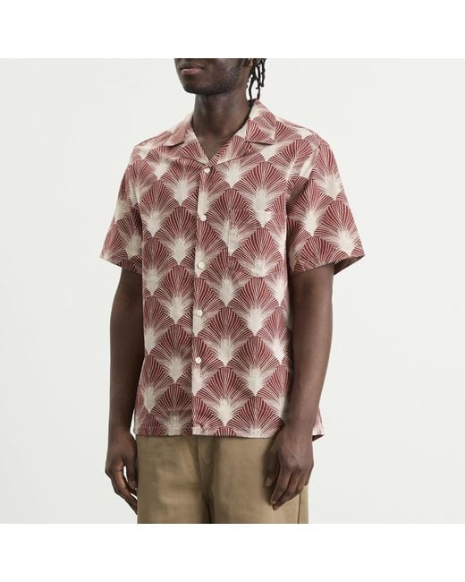 Portuguese Flannel Pink Feathers Vacation Shirt for men