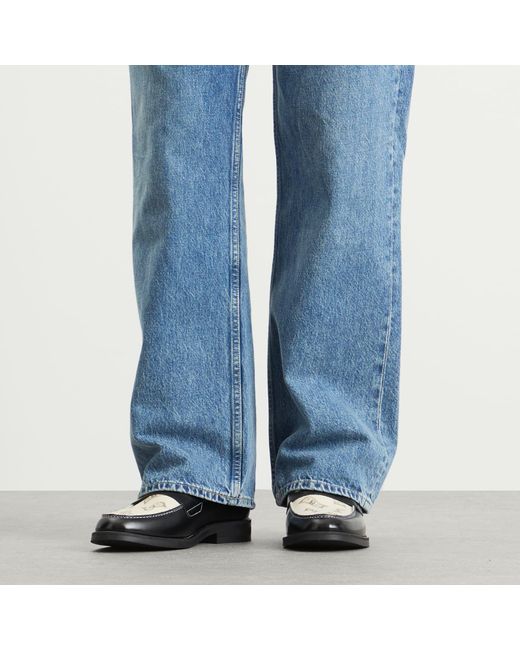 Duke & Dexter Black Wilde Dollar Bills Penny Loafer for men