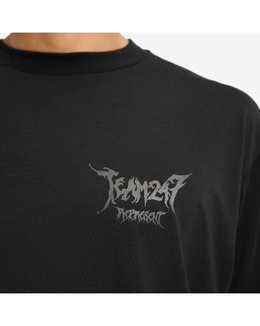 Represent Black End. X 247 Oversized T-Shirt for men