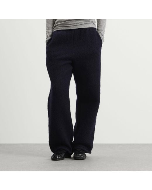 Jil Sander Blue Embroidered Pants