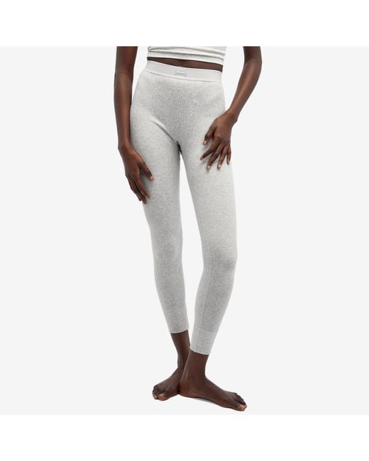 Skims Gray Cotton Rib Legging