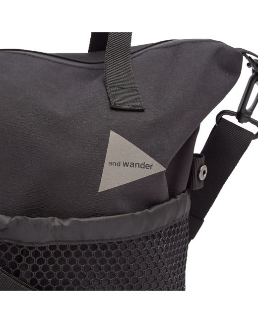 And Wander Black Pe/Co 2-Way Bag for men