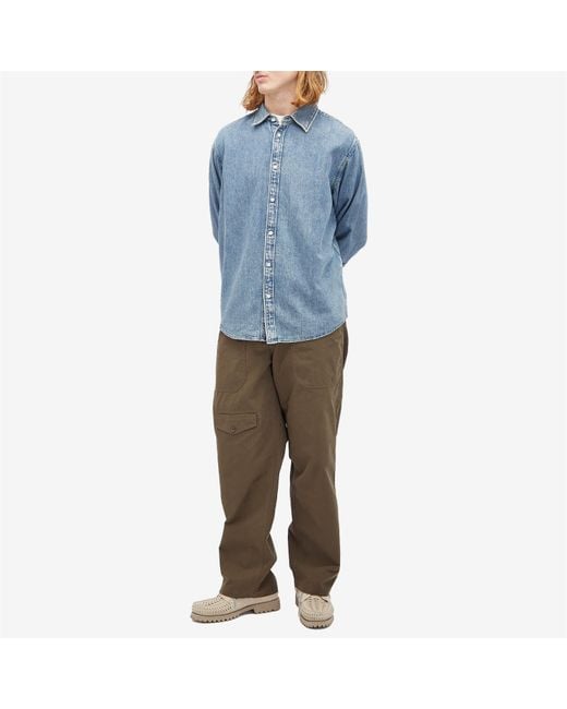 Rag & Bone Blue Denim Matthew Shirt for men