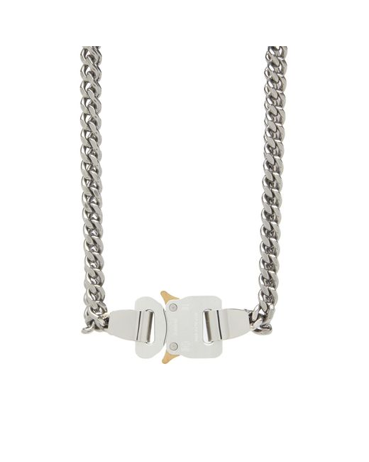 1017 ALYX 9SM Metallic Double Chain Buckle Necklace for men