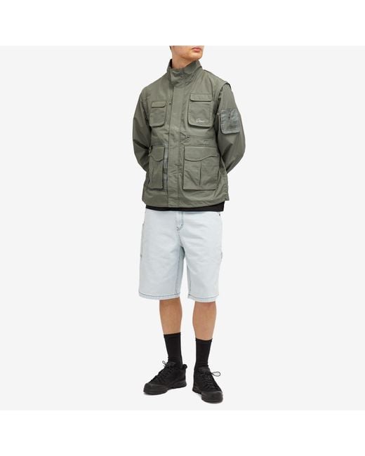 Dime Green Zip-Off Fishing Jacket for men