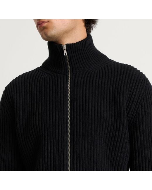 Maison Margiela Black Mm6 Zip Through Jumper for men