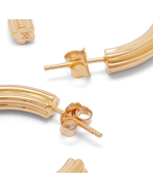 Missoma Metallic Ridge Large Hoop Earrings