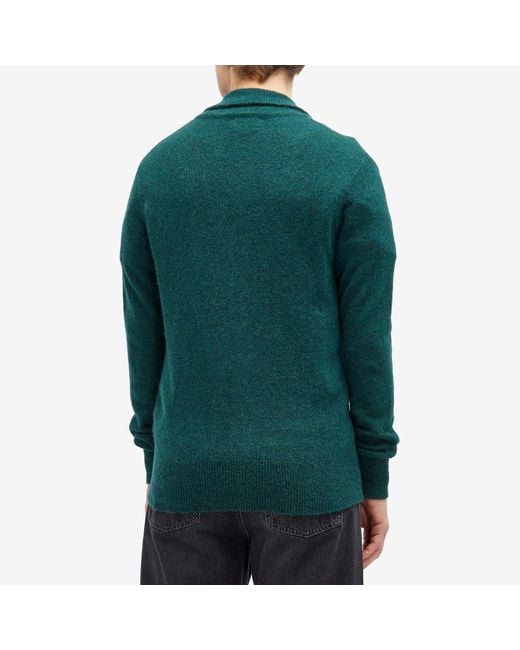 Oliver Spencer Green Britten Knit Cardigan for men