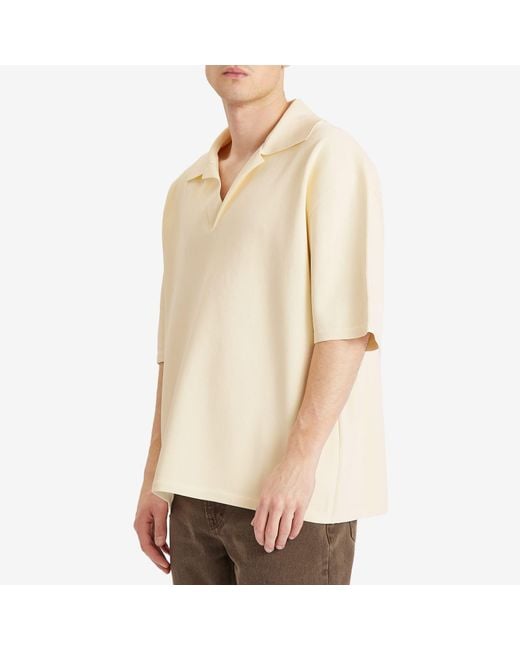 AMI Natural Short Sleeve Polo for men