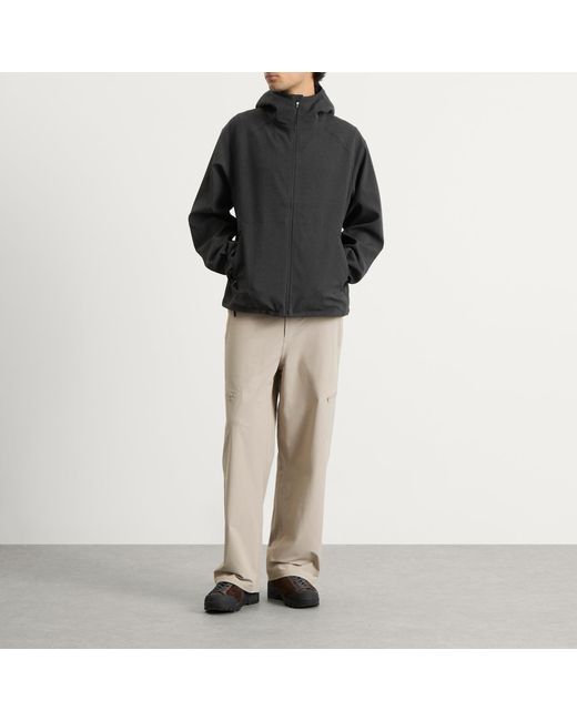 Hiking Patrol Black Waypoint Texture Hooded Jacket for men
