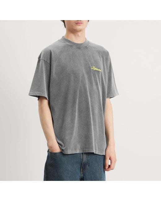 Represent Gray Script Logo T-Shirt for men