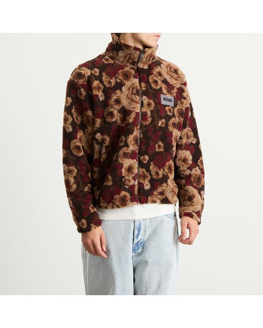 Napapijri Brown X Martine Rose Jacquard Fleece Jacket for men