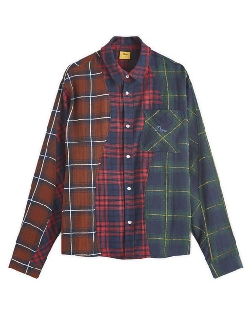 Dime Blue Triple Plaid Shirt for men