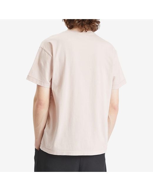Stone Island Pink Patch Logo T-Shirt for men