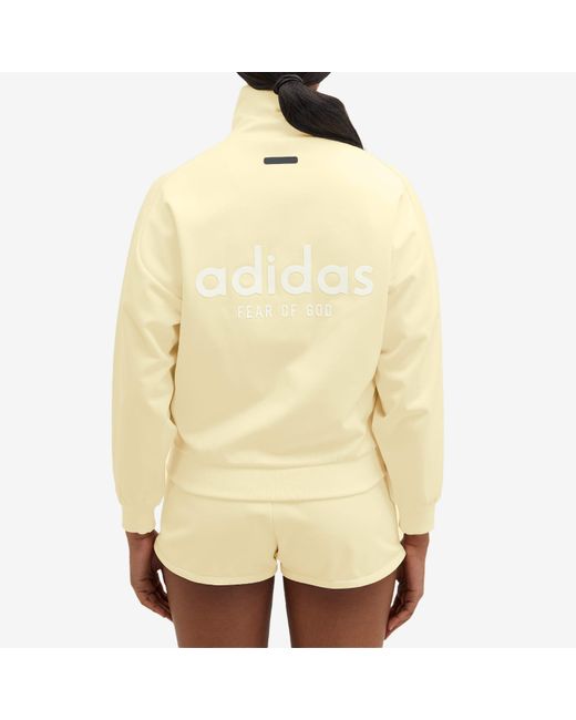 Adidas Yellow X Fear Of God Athletics Shiny Tricot Track Jacket