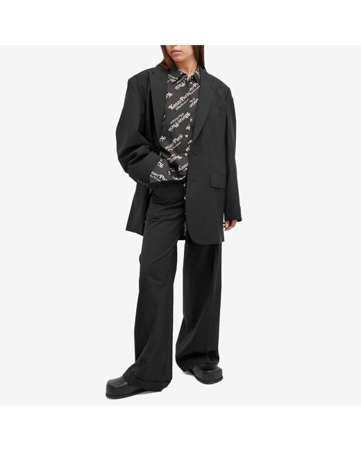 KENZO Black Kenzo Solid Kimono Blazer Jacket