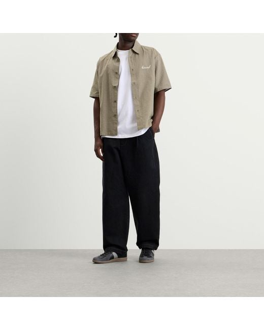 BOUND Green Gingham Cropped Shirt for men