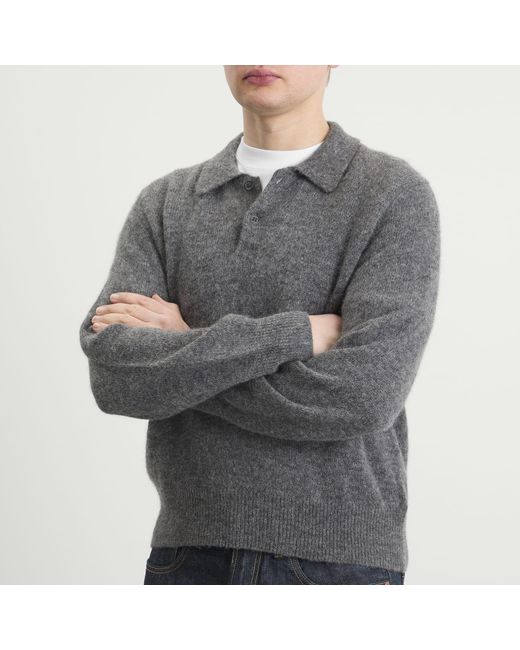 Corridor NYC Gray Mohair Polo for men