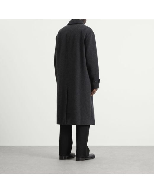NN07 Black Gibson Brushed Wool Coat for men