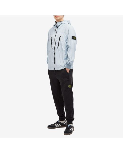Stone Island Blue Skin Touch Nylon-Tc Packable Jacket for men