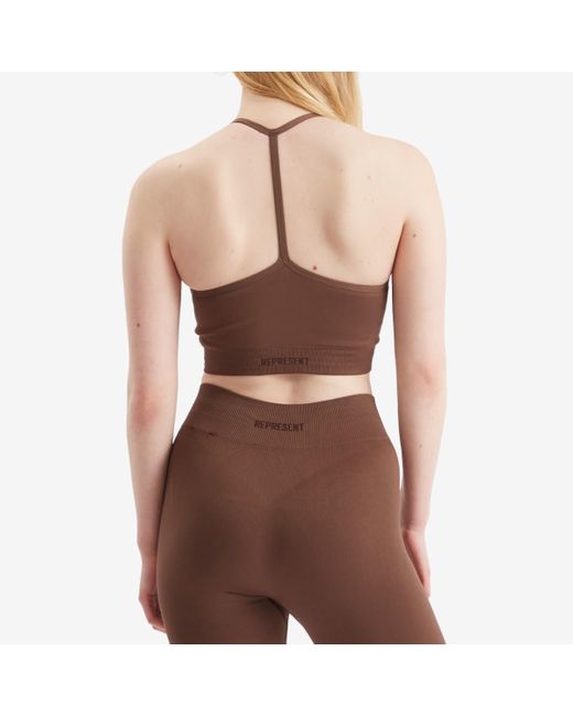 Represent Brown Owners Club Seamless Low Impact Bra Top