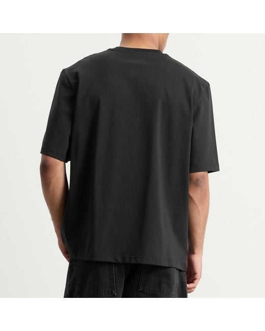Studio Nicholson Black Lay Boxy Fit T-Shirt for men