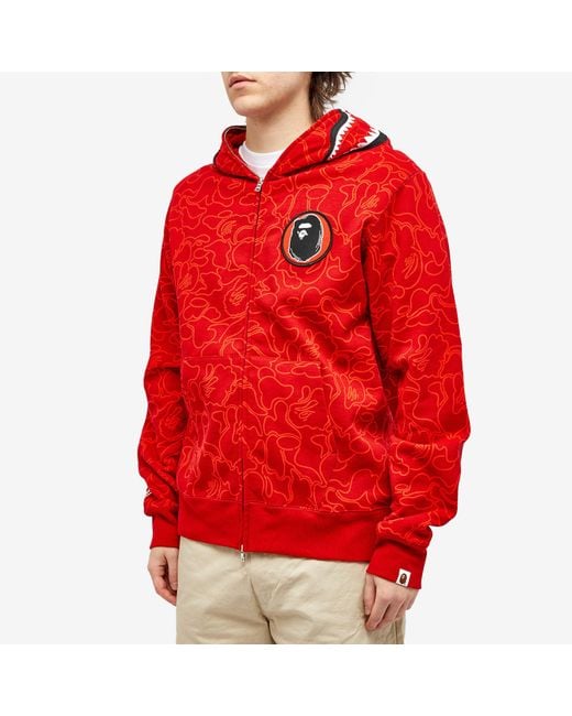 BAPE® 30TH ANNIV. LINE CAMO SHARK FULL ZIP HOODIE MENS