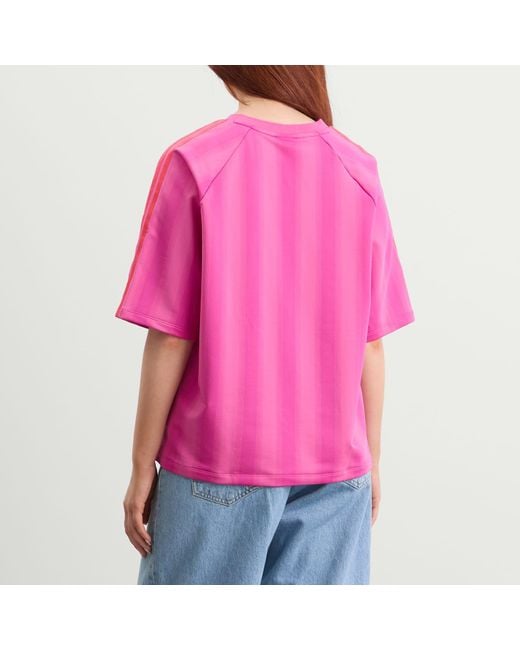 Adidas Pink Loose Linear T-Shirt