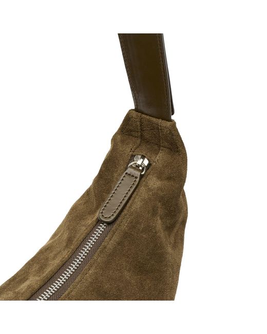 NOTHING WRITTEN Metallic Ht Suede Shoulder Bag