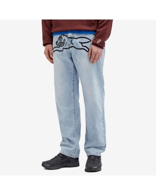 ICECREAM Blue Running Dog Denim Jeans for men