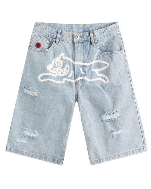 ICECREAM Running Dog Denim Shorts Heavy Wash in Blue for Men Lyst Canada